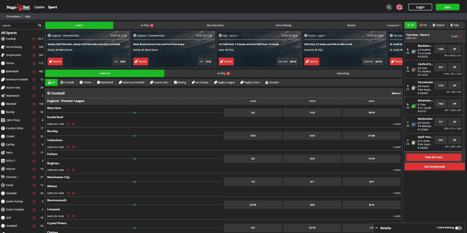 MagicRed Bookmaker UK
